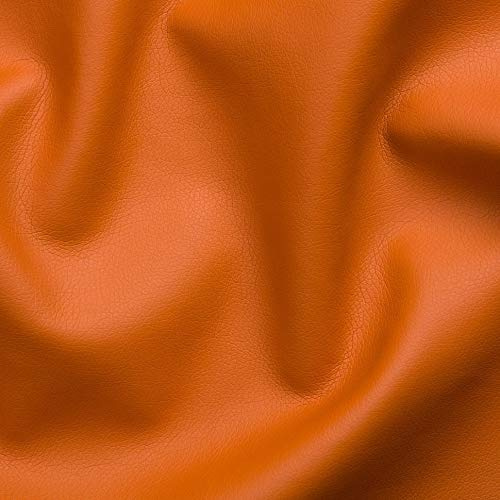 TENDAGGIMANIA Kunstleder wasserdicht Farbe Orange 1120 – Kunstleder für Polsterung, Sofaüberzug Oeko-Tex-Zertifikat – Meterware – Rollenhöhe: 140 cm