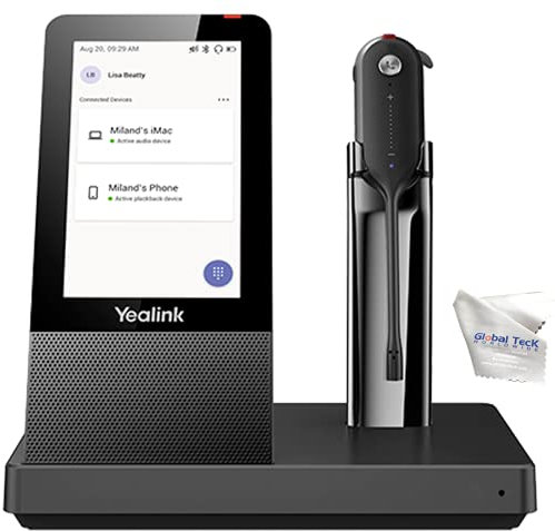 Yealink WH67 Wireless Headset for MS Teams, All Day Battery, Optimized for Voice Audio Clarity, Compatible with Zoom, Meet and Business Apps, PC,Mac, Deskphone