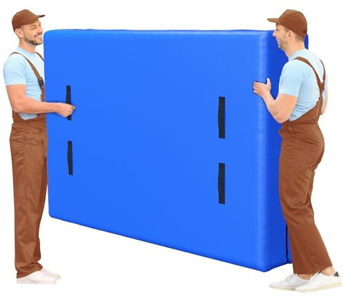 Acnusik Queen Mattress Bag for Moving and Storage, Reusable Heavy Duty Tarp Waterproof Queen Size Bed Mattress Cover, Zippered Mattress Protector with 8 Strong Handles, 82’’ Lx 63’’ W x 15’’ D