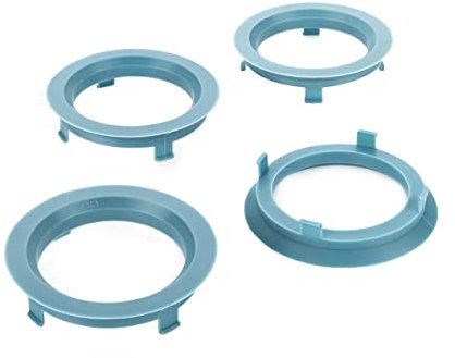 LST 4x Zentrier Distanzringe blau für Alufelgen Ø 56,1 mm - Ø 70,1 mm