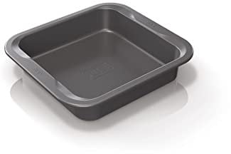 Ninja Foodi ZEROSTICK quadratische Kuchenform, 22 cm, antihaftbeschichtet, langlebig, robuste Kuchenform, aus aluminisiertem Stahl, grau, B30408EUUK