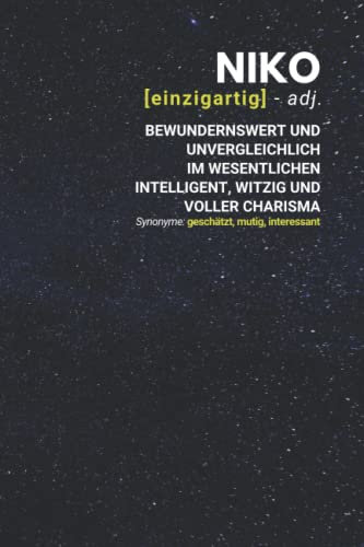 Niko (einzigartig) bewundernswert: Notizbuch inkl. To Do Liste | Das perfekte Geschenk | personalisiert mit dem Namen Niko | Geschenkidee | Geschenke | Name