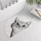Badezimmerteppich Weiße Graue Katze Badematte Flauschig Mikrofaser Badvorleger rutschfest Duschvorleger Schnelltrocknend Badteppich Waschbar Duschvorleger Verdicken Badematten Badmatte 50x80cm