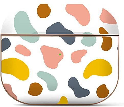 Berkin Arts Kompatibel mit AirPods Pro 1 Generation 2019 Hülle AirPods Case Ästhetisch Skin Front LED Sichtbar mit Karabiner mit bunten Flecken Abstrakte Tierkreise Anti-Scratch Lovely