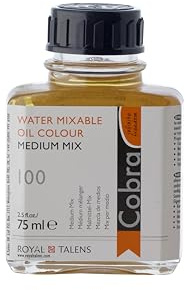 Cobra Auxiliaries - Medium Mix Bottle 75 ml - Lösemittelfreies, mit Wasser mischbares Ölfarbenmedium - Für mehr Glanz und Transparenz - Hohe Qualität