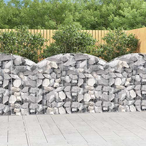 Camerina Panier de gabions arqué 150x30x100/120 cm Fer galvanisé,Paniers À Gabions,Paniers À Gabions Arqués