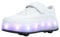 HUSKSWARE Jungen Mädchen Rollschuhe Schuhe Mit 4 Rollen Skateboardschuhe, verstellbar Jugend Schuhe mit Rollen, Weiß 39 EU