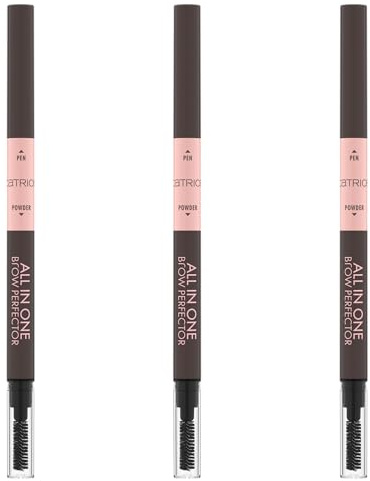 Catrice All In One Brow Perfector, Augenbrauenstift, Nr. 030, Braun, langanhaltend, abdeckend, definierend, vegan, ohne Mikroplastikpartikel, Nanopartikel frei, ohne Parfüm, 3er Pack (3x0.4g)