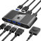 USB 3.0 HDMI KVM Switch 2 PC 1 Monitor 8K@60Hz KVM Switches für 2 PCs teilen sich 1 Monitor und USB-Geräte, unterstützt Kabelfernbedienung und Tastenschalter, EDID