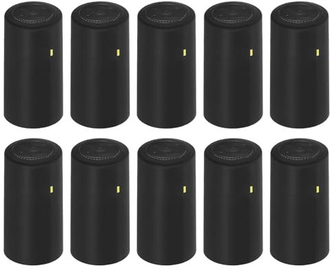 sourcing map 50Pcs PVC Heat Shrink Wine Bottle Caps, 30mm/1.18 Wine Shrink Wrap Sleeves Caps Shrink Cap Bottle Seals for Making Wine Cellars and Home Use, Black