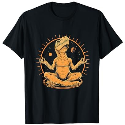 Dino T-Rex Meditation Buddhistischer Zen Buddha Spirituelles Yoga T-Shirt