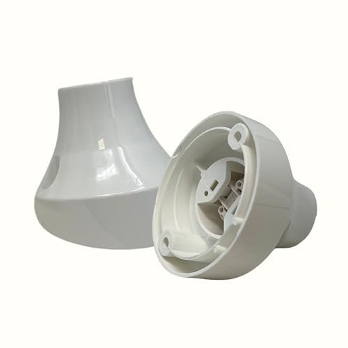 HALOTEC | Pack de 2 Douilles E27 à Base Courbée Blanche | Porte-lampe Murale et Plafonnier | Idéal pour Projets d'Éclairage | Haute Qualité et Durabilité | Installation Facile