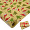 Große Geschenkpapierrolle: 76 cm x 12 m, recycelbares Weihnachts-Kraftpapier mit rotem Hut und Weihnachtsbaum für Weihnachts-, Geburtstags-, Hochzeits- und Festgeschenkdekorationen