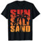 Sun Salt Sand Sommer Retro Bunt Fröhlich Urlaub Palmen T-Shirt