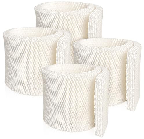 MAF1 Humidifier Wicking Filter Compatible with Air-Care, Emerson, Essick, MoistAir Filters MA0950 MA1200 MA1201, Ken More 14906, 14410, 14411 Humidifiers (4pcs, White)