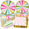 Fahibin 40 Pièces Vaisselle de fête arc-en-ciel, Stoviglie per Feste di Compleanno,stoviglie per feste arcobaleno, Assiettes en papier, serviettes en papier, gobelets en papier