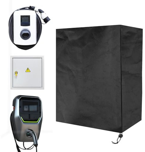 Wallbox Wetterschutzdach für e-Auto-ladestation Wandmontage Oxford-Stoff Wallbox Wetterschutz Wetterschutzdac Abdeckung für Wallboxen EV Ladestation (Schwarz, 40 X 30 X 20cm)
