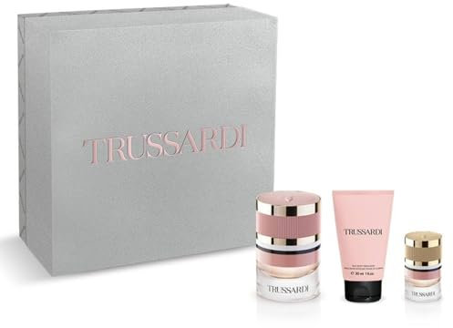 Trussardi Geschenkbox für Damen, Eau De Parfum Spray 30 ml + Duft Travel Size Eau De Parfum 7 ml und Körpercreme 30 ml