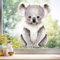 Wandtattoo Loft Fensterbilder Frühling Koala Schmetterling Motiv – A4 Bogen, Wiederverwendbar – Frühlingsdeko Fenster, Frühlingsbild Fenster, Fensterdeko Frühling, Fensterfolie Frühling Selbstklebend