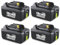 BL1860B 7.0Ah Replacement for Makita 18V Battery BL1850B BL1850 BL1860 BL1860B BL1840 BL1840B BL1830B BL1830 BL1820 BL1835 BL1845 Li-ion Battery with LED Indicator 4Packs