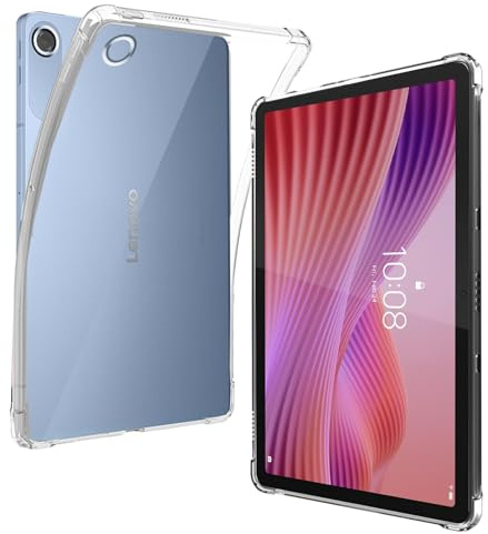 CONAPIKA Hülle für Lenovo Tab 2025 10.1 Zoll, Airbag Schutz Weiche TPU Stoßfest Kratzfest Vergilbungsfrei Schutzhülle Ultradünn Durchsichtige Anti-Fingerabdruck Hülle Bumper Rückseite Cover