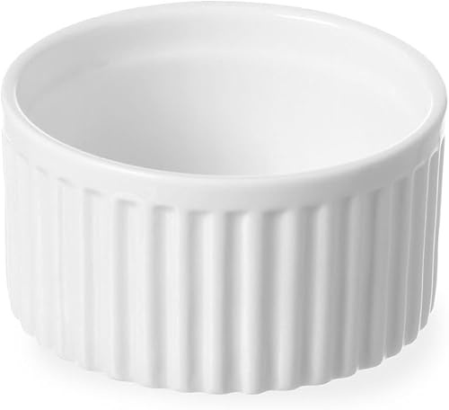 HENDI Ramequin, Blanc Éclatant, ø90 x (H)48 mm (Lot de 5)