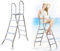 AIBOTY Scaletta per Piscina Fuori Terra, Scaletta in Acciaio Inox per Piscina Fuori Terra, Scaletta Scale per Piscina Fuori Terra, Scale per Piscina, Carico 250kg