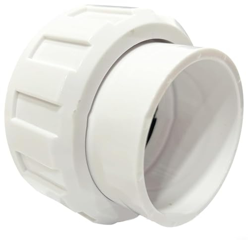 EffiFish White Union Kit d'union de cellules de sel de 5,1 cm pour générateur de sel Hayward pour piscine chlorinateur Connecteur de cellules de rechange