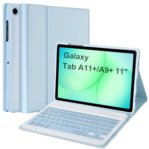 Keyboard Case for Samsung Galaxy Tab A11 Plus 11 2025/ A9 Plus 11 2023 | Magnetically Detachable Wireless Detachable Bluetooth Keyboard for SM-X230/X235/X236/X210/X216/X218 (Blue)