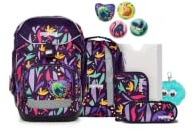 ergobag Schulranzen-Set Pack Set Bundle AmBärzonas - Lila | Ergonomischer Schulrucksack flexibel, 7-teiliges Set für die 1. Klasse Grundschule, für Mädchen und Jungen, AW25/26
