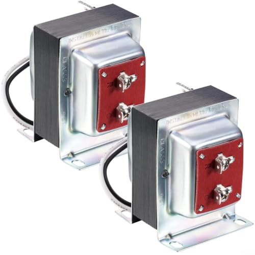 24V 40VA Türklingel Transformator UL Zertifiziert Metall Video Türklingel Netzteil 24V 40VA Für Ring für nest Klingeltrafo 24V 40VA Kompatibel Mit für eufy für arlo für wyze 24VAC 40VA Doorbell(2PCS)