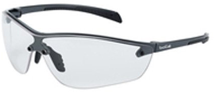 Bollé SILPPSI Silium+ Safety Glasses, Free Microfiber Bag, Anti-Scratch Anti-Fog, Flex Temples, Clear PC Lens