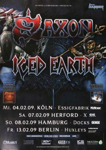 Saxon - Live to Rock, Tour 2009 » Konzertplakat/Premium Poster | Live Konzert Veranstaltung | DIN A1 «