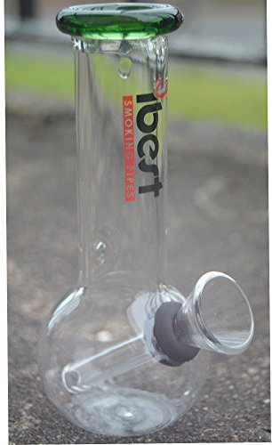 IBEST Mini Bubble Base Borosilicate Small Glass Bong with Percolator Nicotine Free