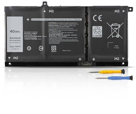 ANTIEE JK6Y6 Laptop Akku Kompatibel mit Dell Latitude 3410 3510 Vostro 5300 5401 5501 Inspiron 5300 5401 5408 5501 5508 5400 7405 7300 7500 2-in-1 Silver Series C5KG6 CF5RH H5CKD 11.25V 40Wh 3Cell