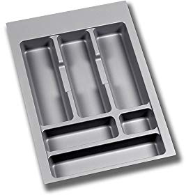 Emuca - Adjustable cutlery tray for drawer, cutlery drawer organizer 40cm cabinet width