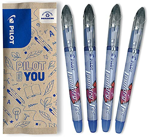 PILOT Laundry-Tec, Textilmarker, 4er Set (Schwarz)