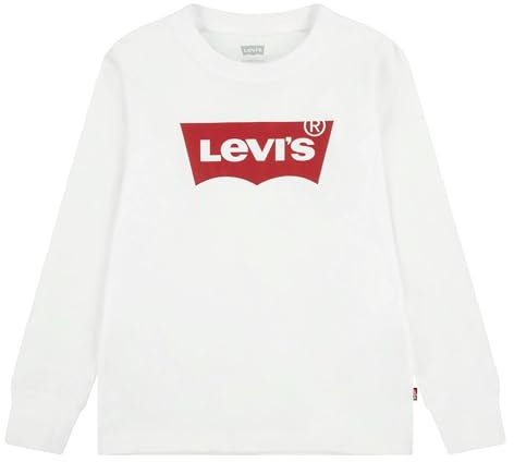 Levi's Boy's Lvb-l/S Batwing Tee 9e8646 Longsleeve T-Shirt, White, 14 Years