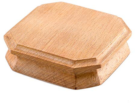 NKlaus sous-Verre 3,5cm de Haut décoration en Bois de manguier Naturel Surface en Bois Massif Effet Brillant raffiné carré Support Universel 2834