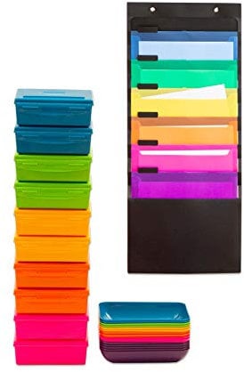 Betzold - Lernstation-Set mit Ordnungsmappe, Materialboxen und Materialschalen - Freiarbetis-Set