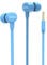 MOXKING Wired Tangle Free Earphones With for kids women small ears, Comfortable and Lightweight Flat Cable Ear bud with Microphone and Volume Control for Cell Phone Laptop (Blue)