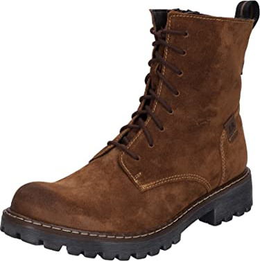 Josef Seibel Damen Combat Boots Marta 02,Weite G (Normal),Wechselfußbett,schnürstiefel,Bootee,Booties,halbstiefel,Braun (Castagne),41 EU