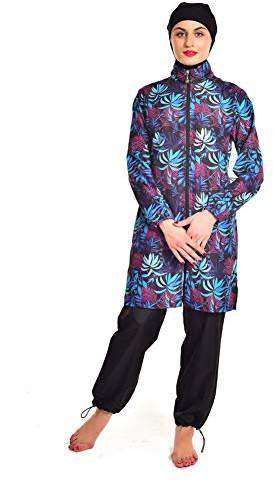 ShuoBeiter Bescheidene muslimische Badebekleidung für Mädchen Mädchen Full Cover Islamic Hijab Sportswear Anzug Burkini (S1, L)