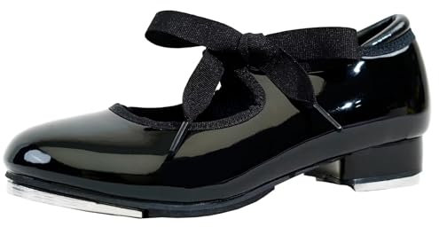 s.lemon Zapatos de Claque,Mujer Hombre Niños 2.5cm Tacón Zapato de Tap Zapatos Claqué Negro EU 40