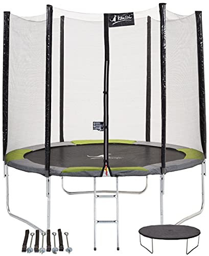 Kangui - Trampoline Rond Ø250cm avec Filet, échelle, kit d'ancrage et bâche de Protection RALLI 250