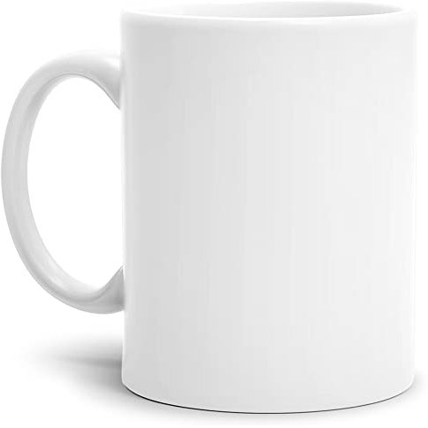 Tassendruck Sublimationstassen ohne Druck aus hochwertiger Keramik - Einzeln oder im Set - 4er Set Matt - Weiß, 300ml