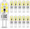 Tailcas G4 LED Cool White 6000K 1.2W Bulbs, Replacement for 10W Halogen 12V AC/DC, No Flickering Non-Dimmable Capsule for Home Lighting, 10PCS