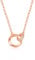 Beutirer Rosegold Halskette Damen mit 5A Zirkonia, Doppelter Kreis Anhänger Kette Frauen, 18K Vergoldet Schwester Freundschafts Mutter Tochter Halskette, Geburtstag Muttertag Valentinstag Geschenke