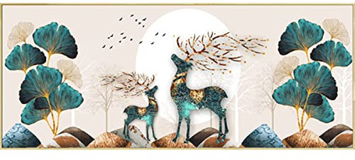 Instarry DIY 5D Diamond Painting Peinture Diamant Cerf Ginkgo Feuille Home Décoration 120x50 cm