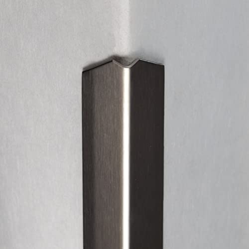 PROVISTON | Cornière de proctection | inox | inox mat | Largeur 20 mm | Hauteur 20 mm | Longueur 1000 mm | Autoadhésif | Profil de protection angle | Protection angle de mur | 1 pièce